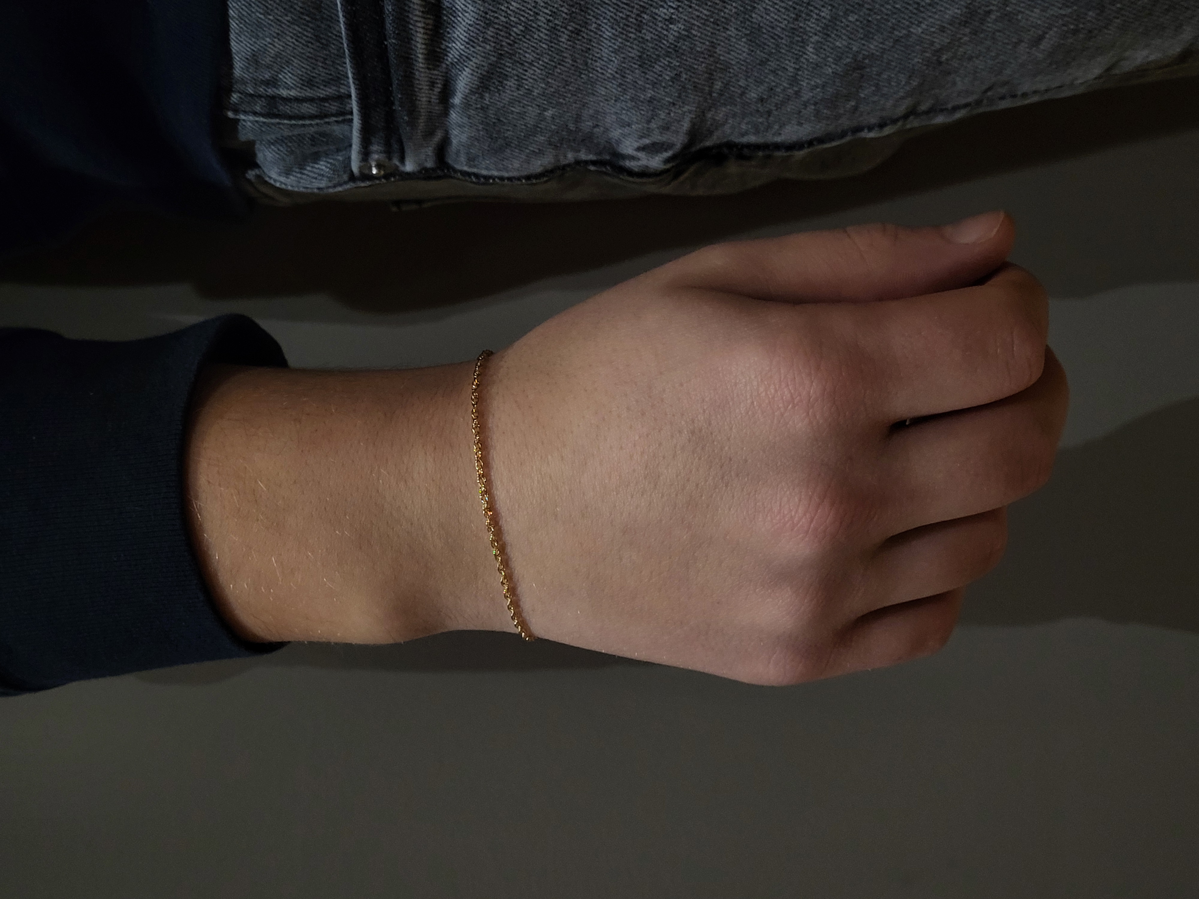 Permanent jewellery - piece, joe gold twist chain