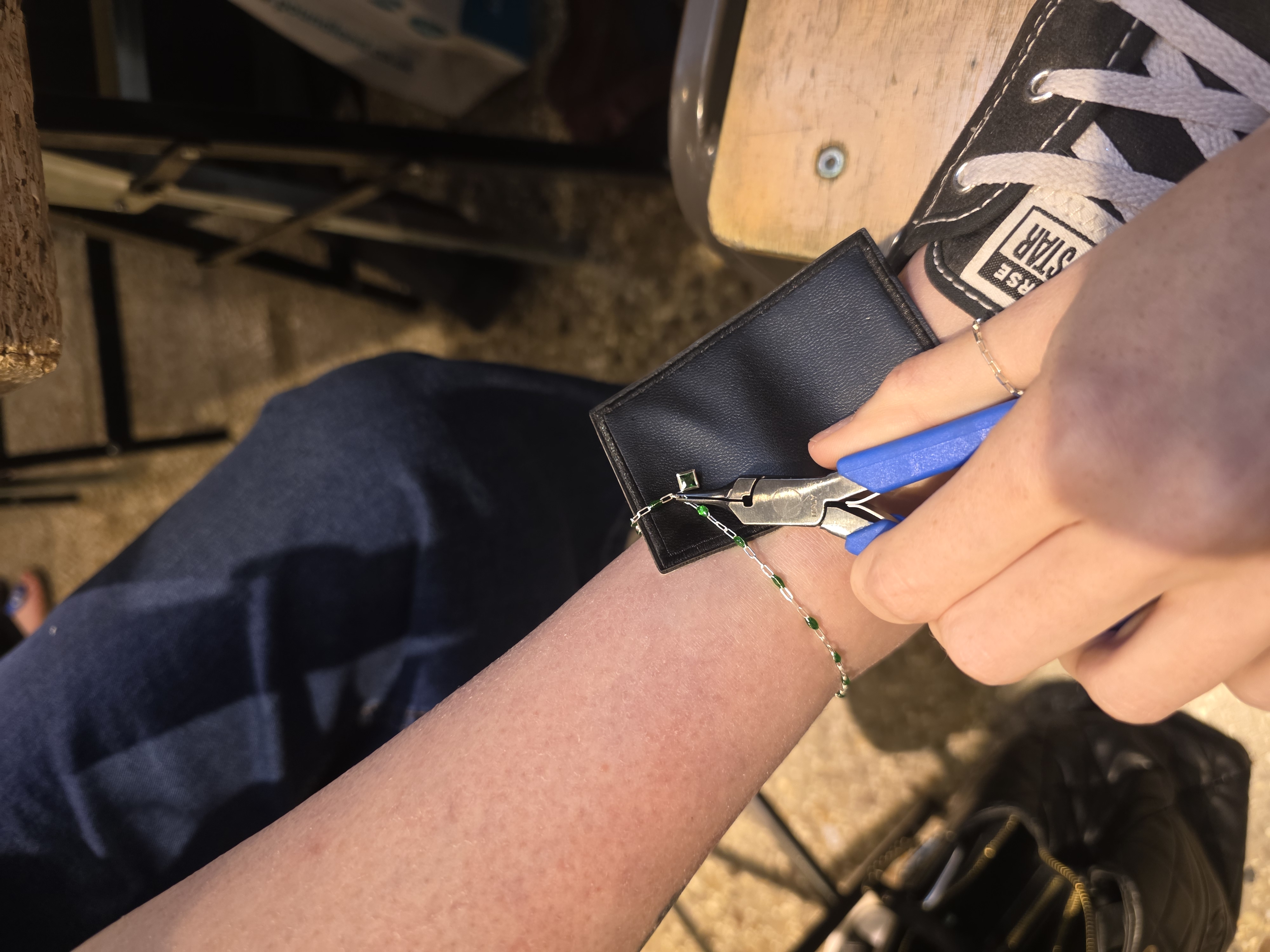 Permanent jewellery - bracelet, feature detail