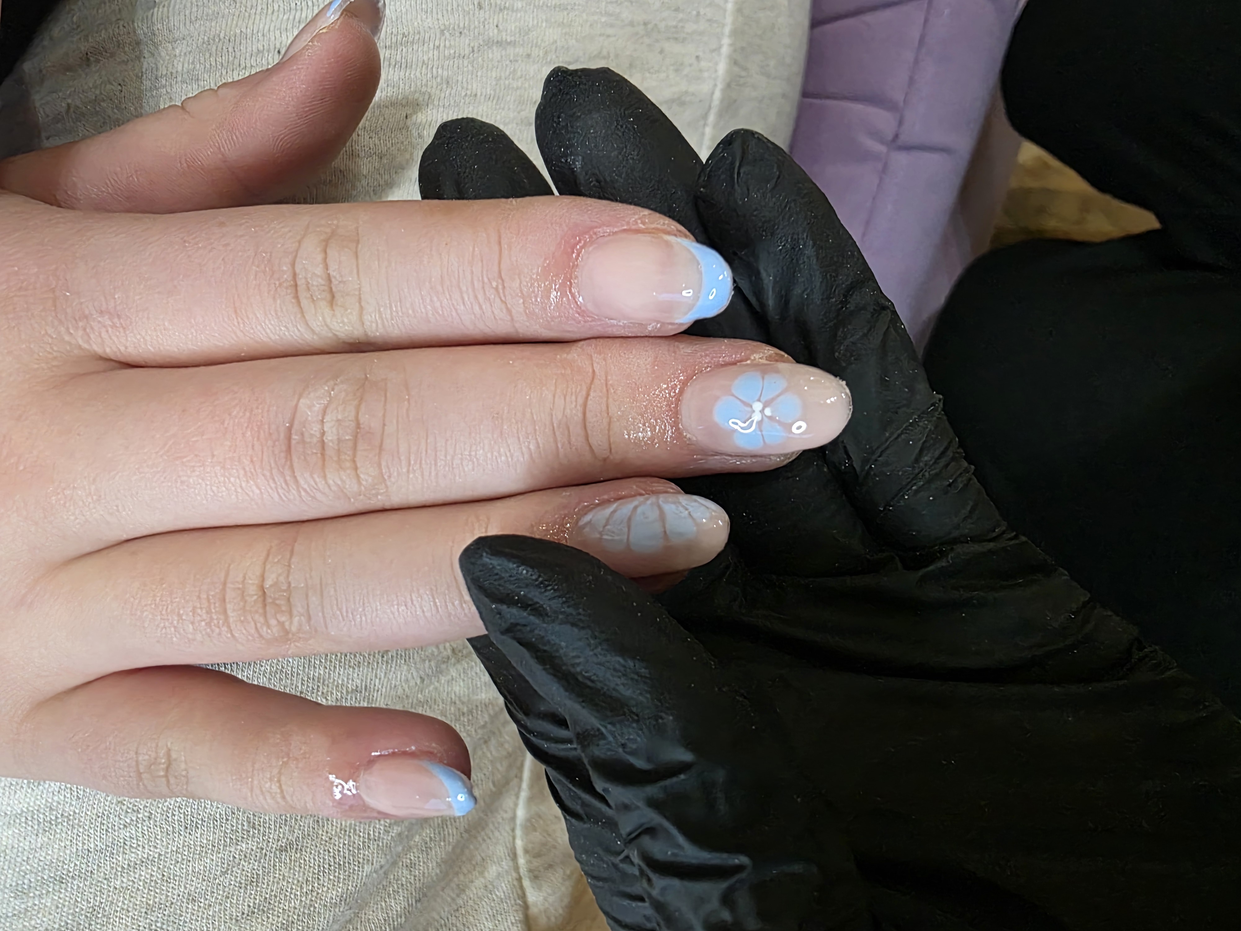 Nail set - blue extensions