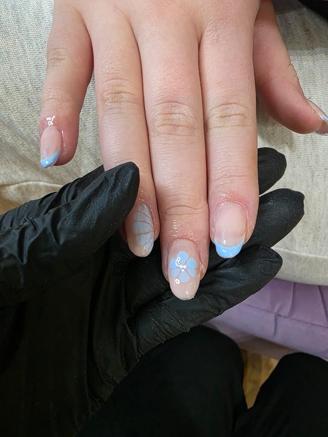 Nail set - blue extensions