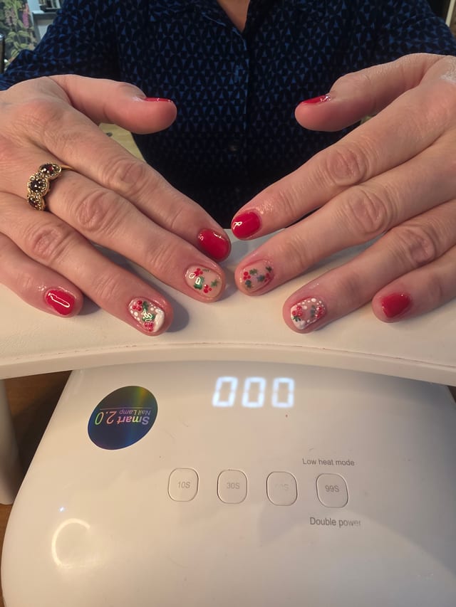 Nail set - holly christmas nails