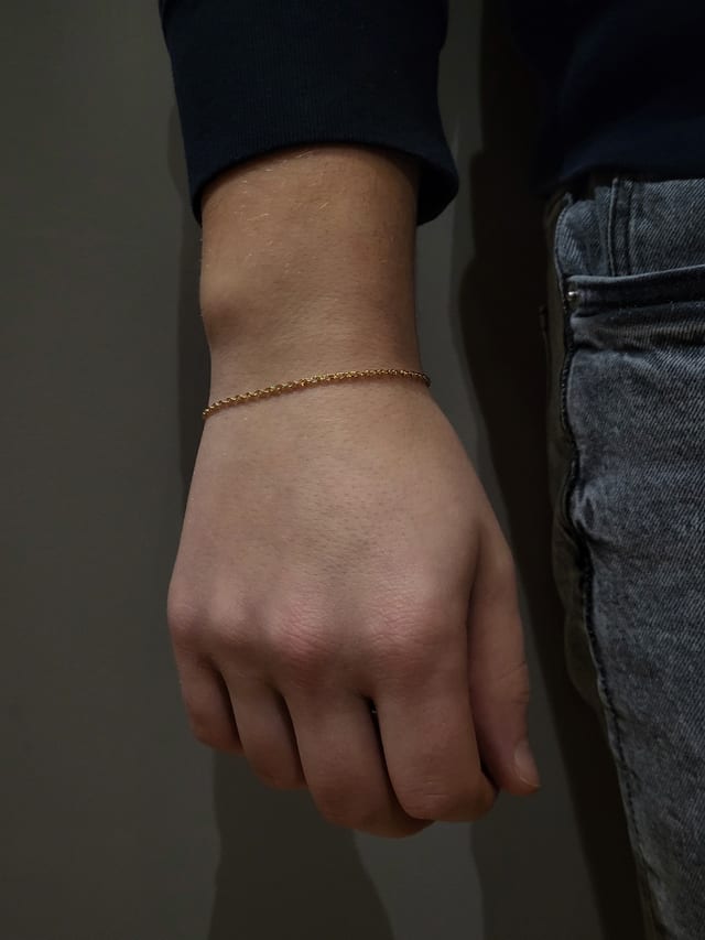 Permanent jewellery - piece, joe gold twist chain