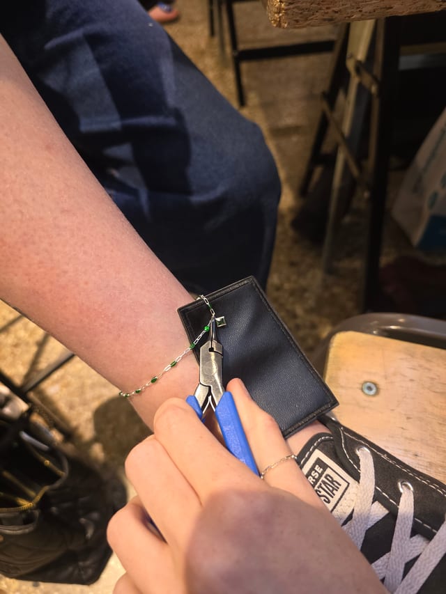 Permanent jewellery - bracelet, feature detail